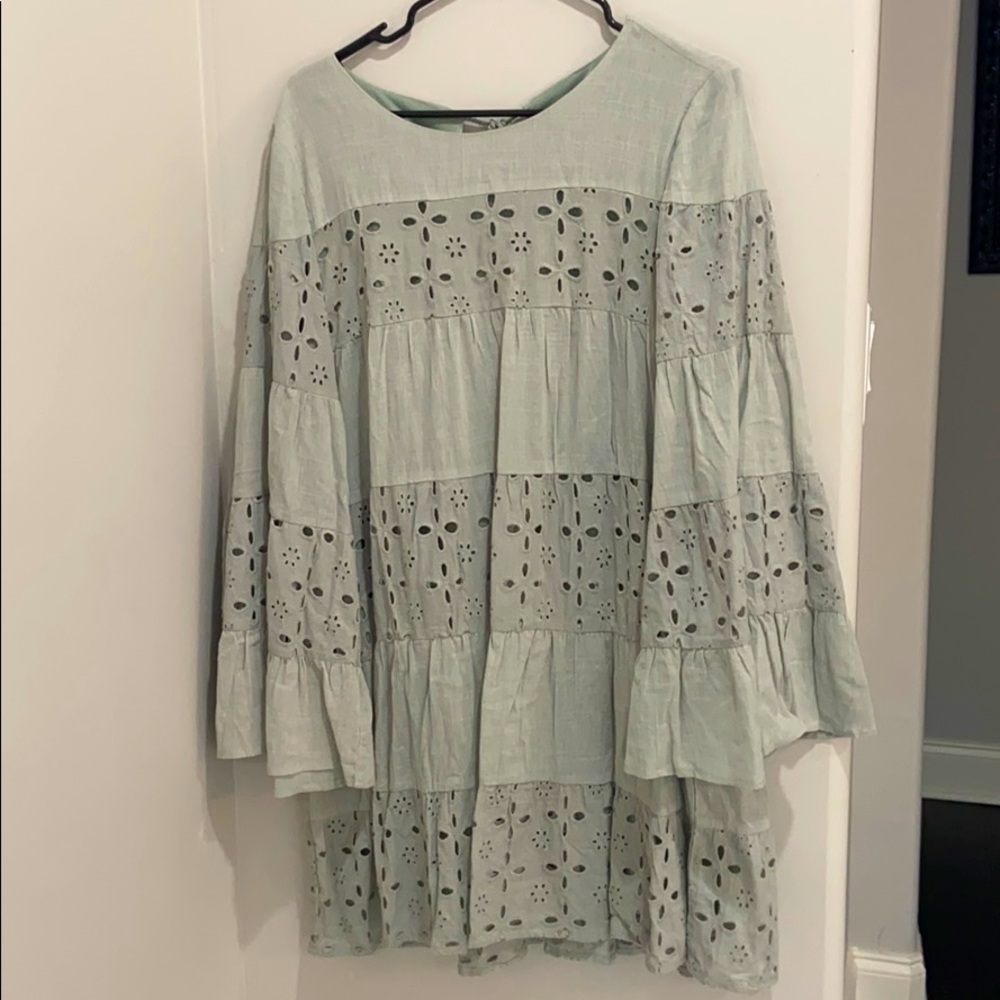 Grey with a hint of green dress!